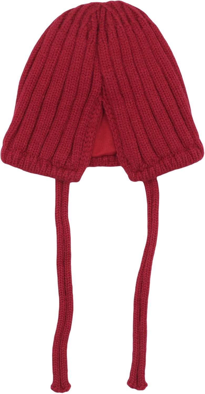 MINGSEECESS Kids Knitted Beanie Hat Cute Frog Cartoon Winter Warmer Cap with Big Eyes for Baby Boys Girls - Image 4